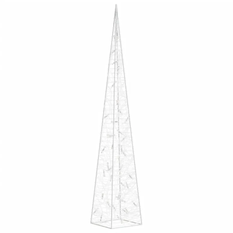 Akrilinė LED dekoracija kūgis, mėlynos spalvos, 90cm