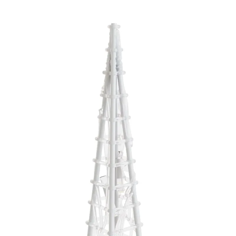 Akrilinė LED dekoracija kūgiai, šaltos baltos, 30/45/60cm