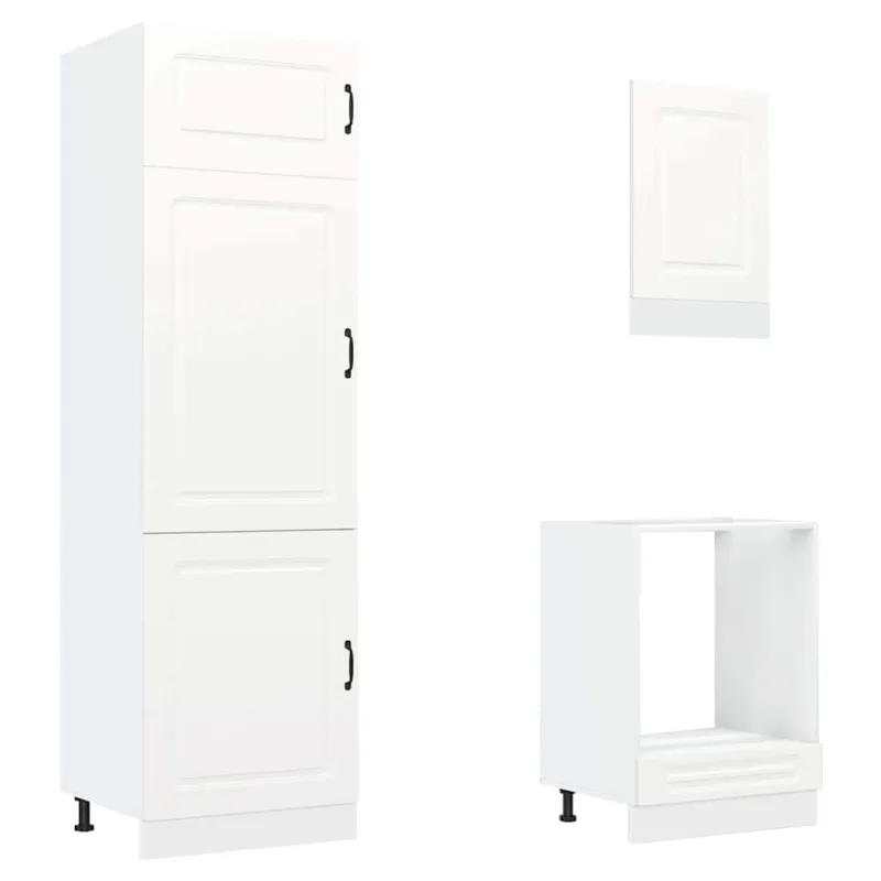 Virtuvinių spintelių komplektas, 7 dalių, Kalmar, balta