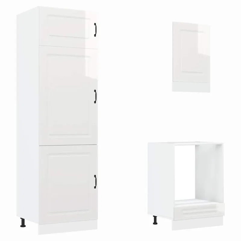 Virtuvinių spintelių komplektas, 7 dalių, Kalmar, balta