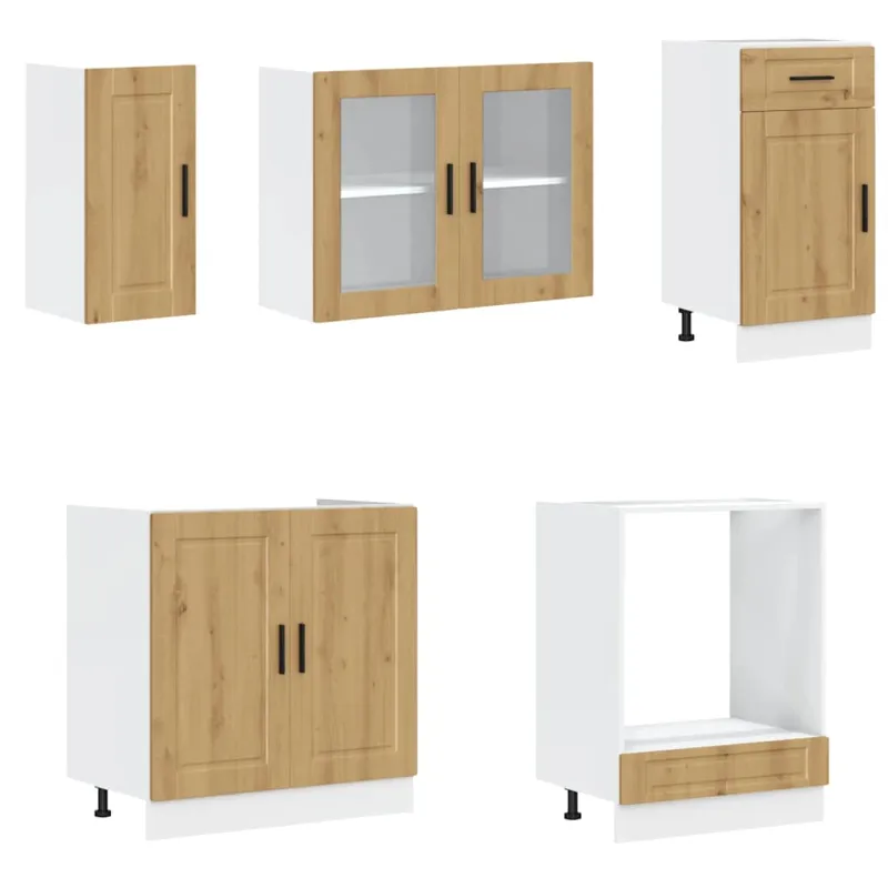 Virtuvinių spintelių komplektas, 8 dalių, Kalmar, artisano
