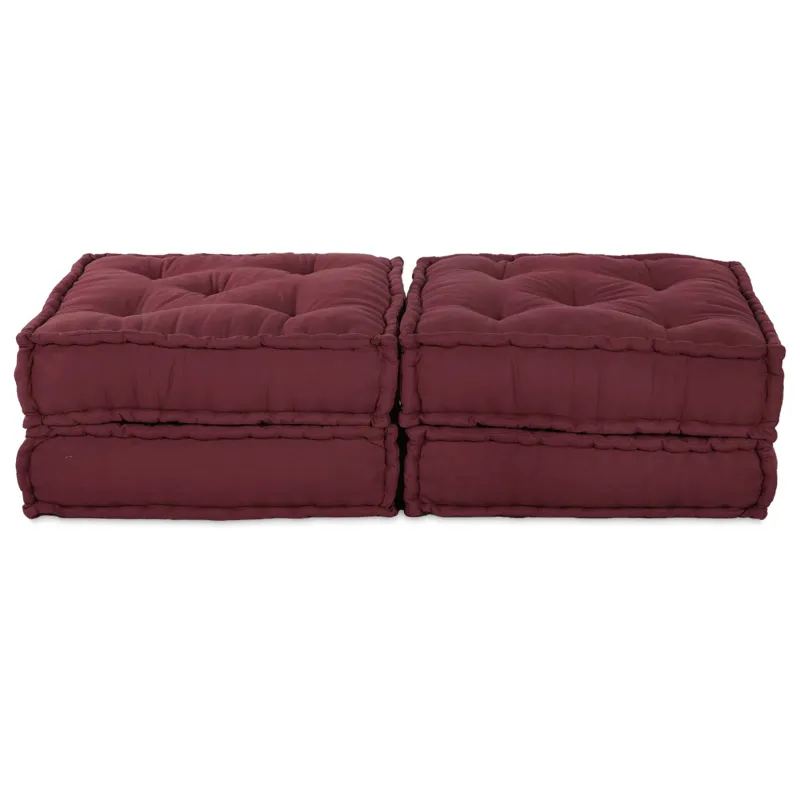 Modulinė sofa 2 pcs Raudonmedis 140 x 70 x 36 cm Audinys