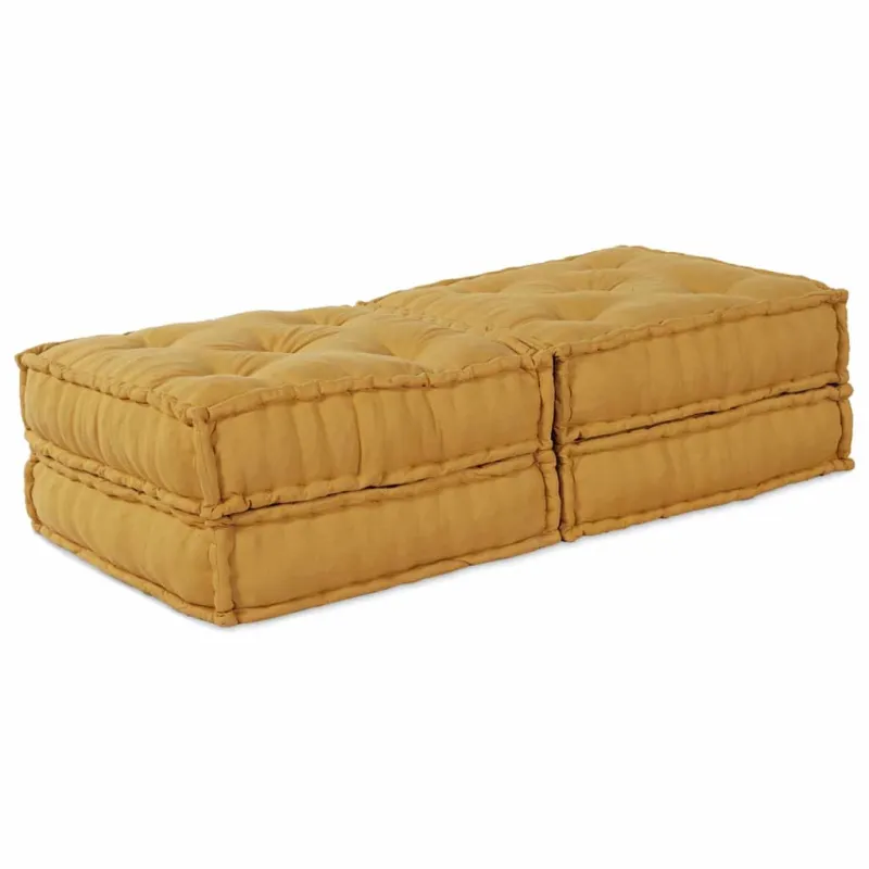 Modulinė sofa 2 pcs Geltona 140 x 70 x 36 cm Audinys