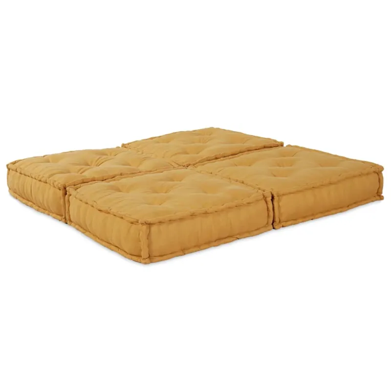 Modulinė sofa 2 pcs Geltona 140 x 70 x 36 cm Audinys