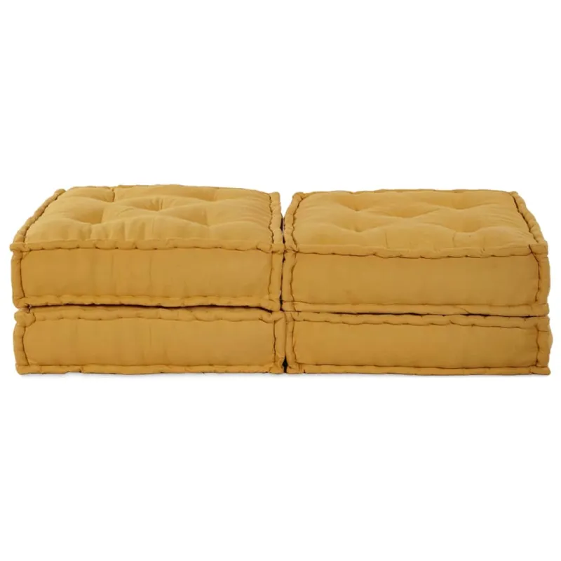 Modulinė sofa 2 pcs Geltona 140 x 70 x 36 cm Audinys