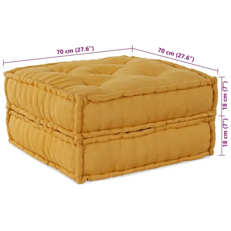 Modulinė sofa 2 pcs Geltona 140 x 70 x 36 cm Audinys