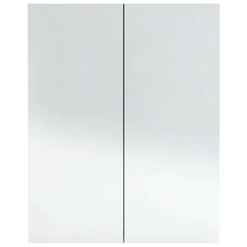 Veidrodinė vonios spintelė, antracito spalvos, 60x15x75cm, MDF