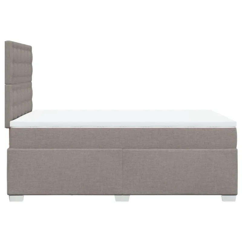 Lova su spyruoklėmis ir čiužiniu, taupe, 120x190cm, audinys