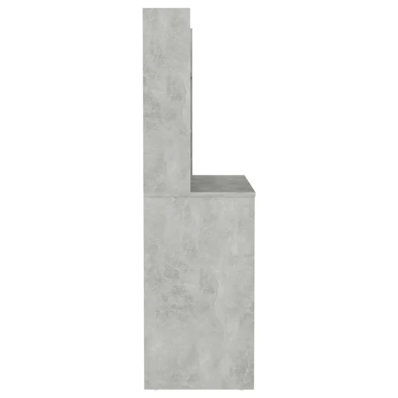 Kosmetinis staliukas su LED, betono pilkas, 100x40x135cm, MDF