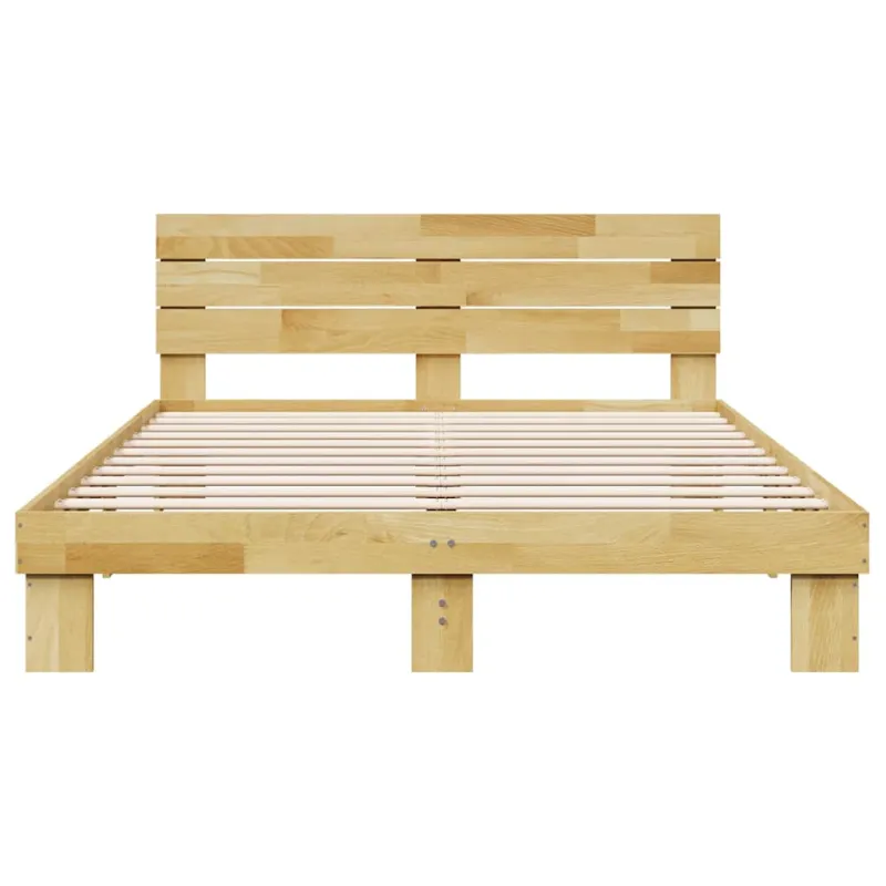 lovos rėmas su galvūgaliu be čiužinio 135x190 cm ąžuolo masyvo