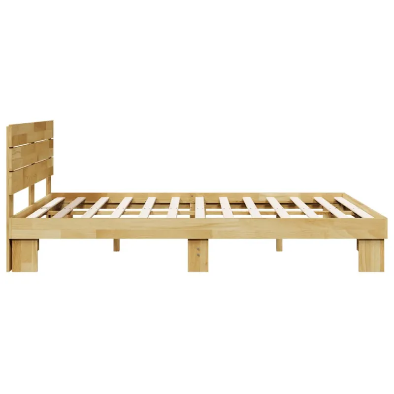 lovos rėmas su galvūgaliu be čiužinio 135x190 cm ąžuolo masyvo