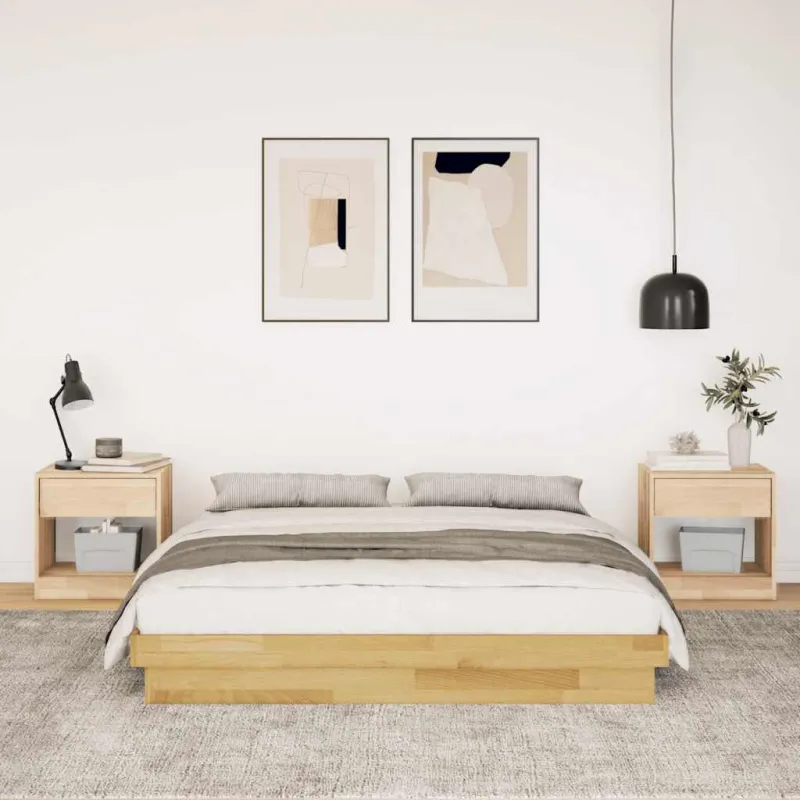 Lovos rėmas be čiužinio 150x200 cm ąžuolo masyvo