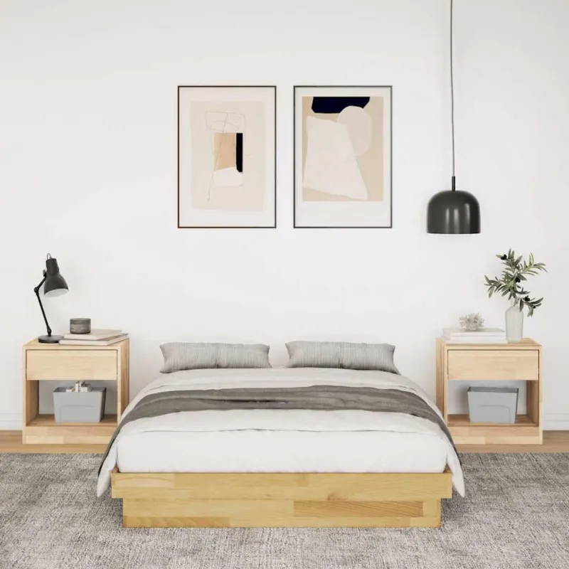 Lovos rėmas be čiužinio 120x200 cm ąžuolo masyvo