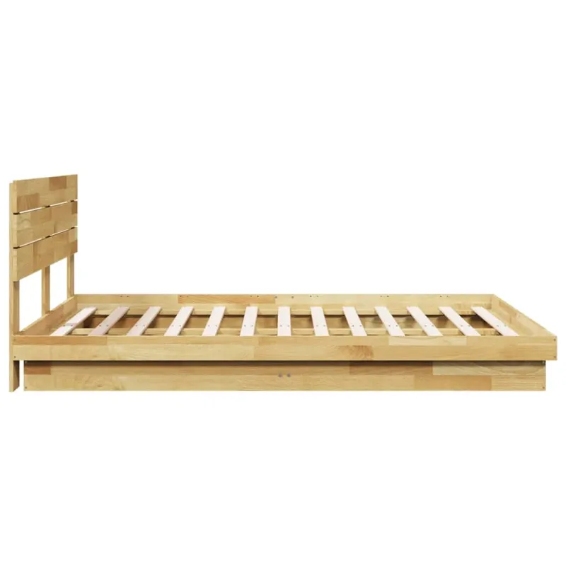 lovos rėmas su galvūgaliu be čiužinio 150x200 cm ąžuolo masyvo