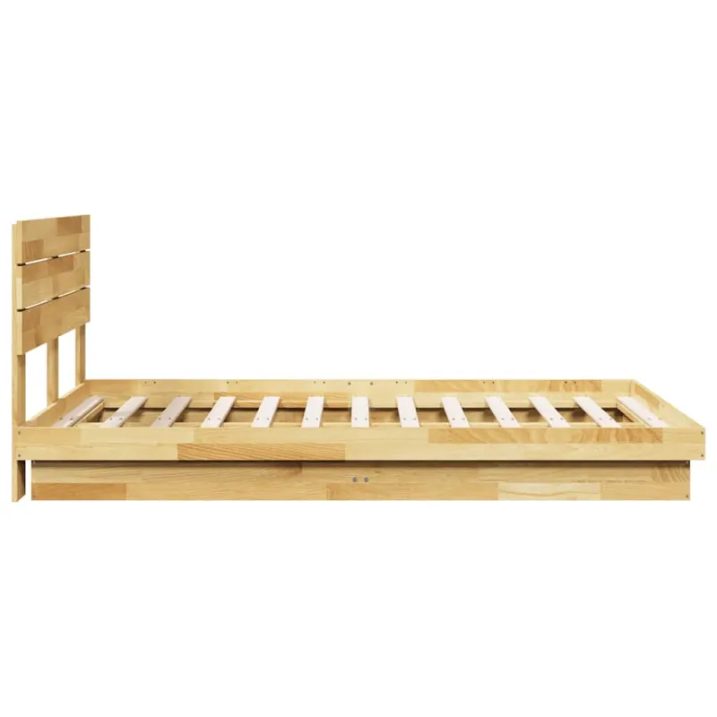 lovos rėmas su galvūgaliu be čiužinio 120x200 cm ąžuolo masyvo