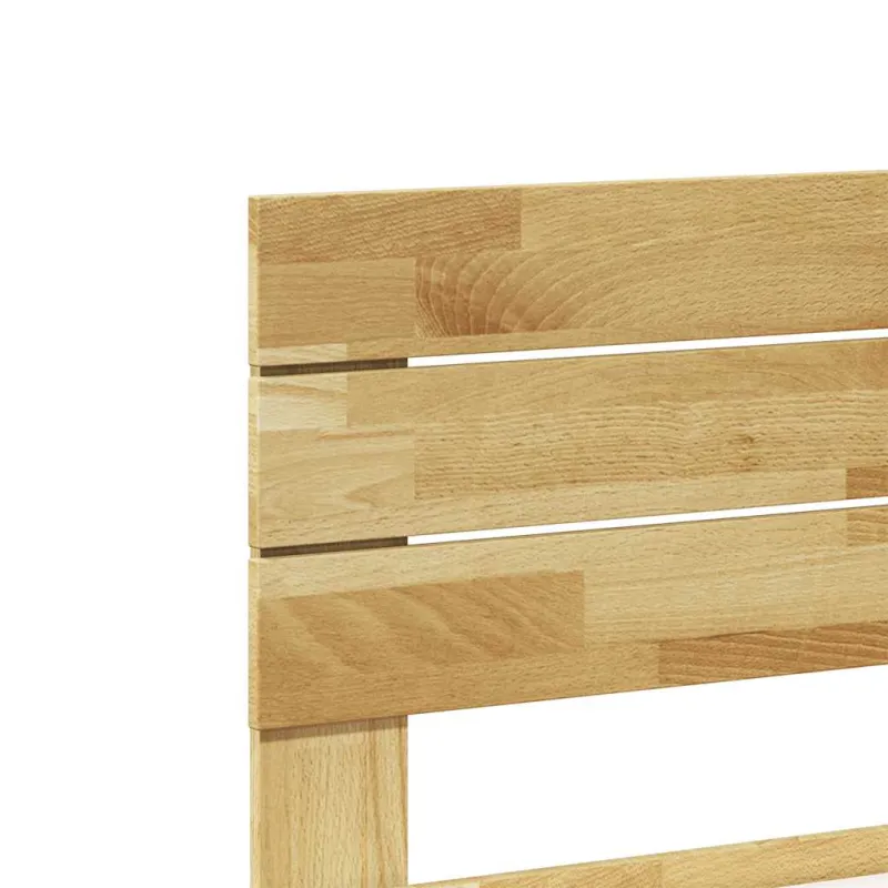 lovos rėmas su galvūgaliu be čiužinio 120x200 cm ąžuolo masyvo