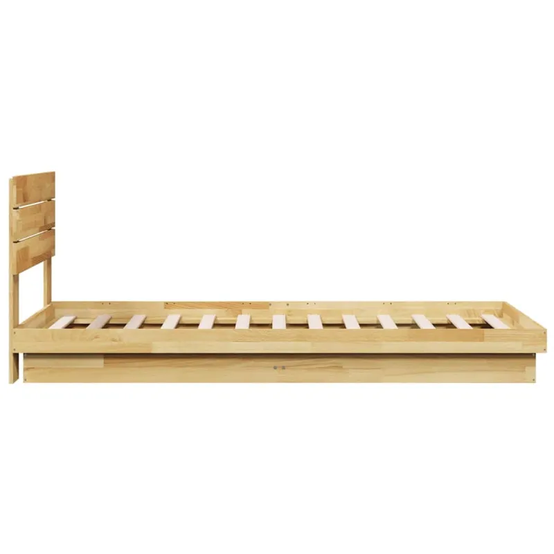 lovos rėmas su galvūgaliu be čiužinio 100x200 cm ąžuolo masyvo