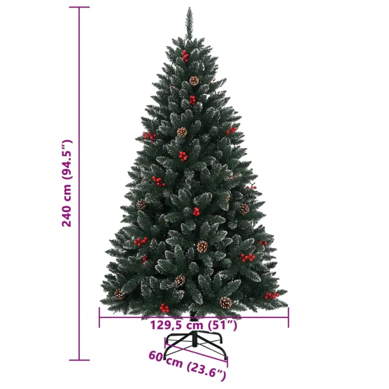 Dirbtinė Kalėdų eglutė, 300 LED, 240cm