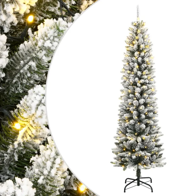Dirbtinė Kalėdų eglutė su 300 LED lempučių ir sniegu, 180cm