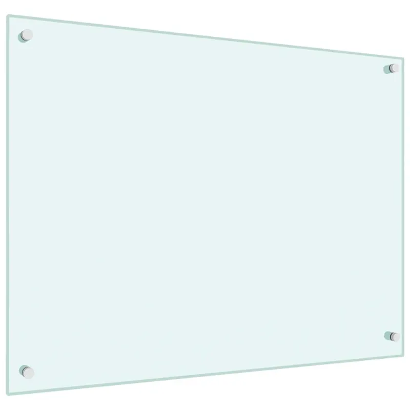 Virtuvės sienelės, 2vnt., baltos, 80x60cm, grūdintas stiklas