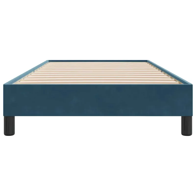 Box Spring Lova be čiužinio Tamsiai mėlyna 80x210 cm aksomas