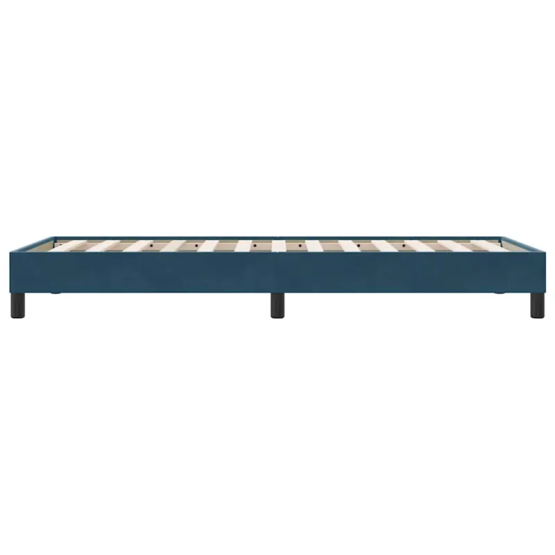 Box Spring Lova be čiužinio Tamsiai mėlyna 80x210 cm aksomas