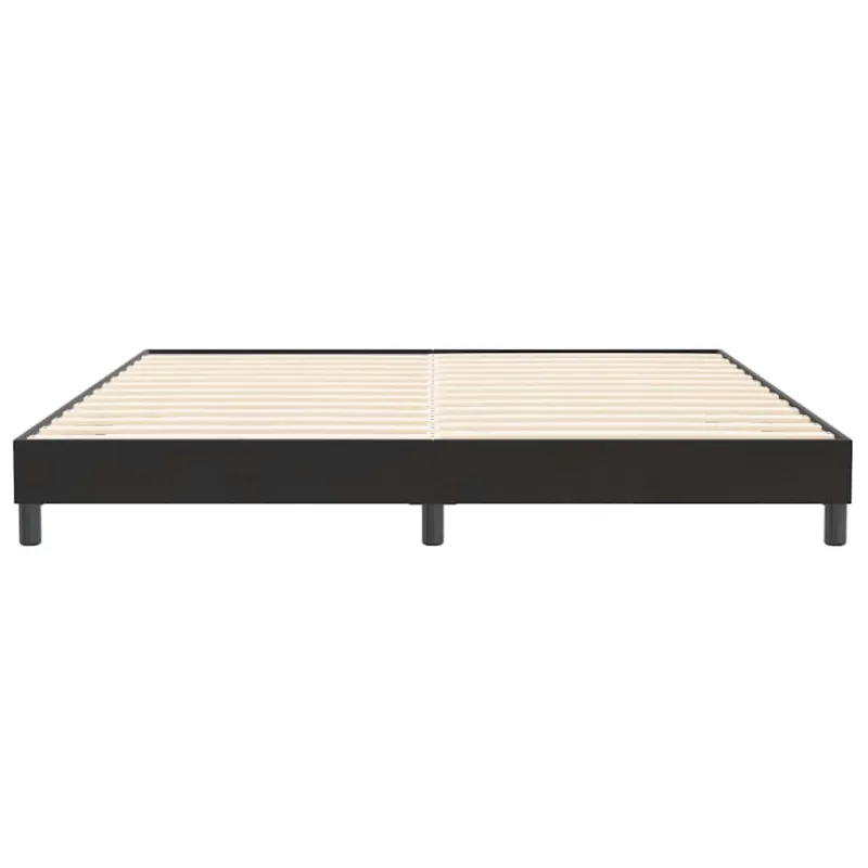 Box Spring Lova be čiužinio Juoda 200x210 cm aksomas