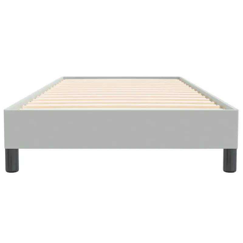 Box Spring Lova be čiužinio Šviesiai pilka 100x220 cm aksomas