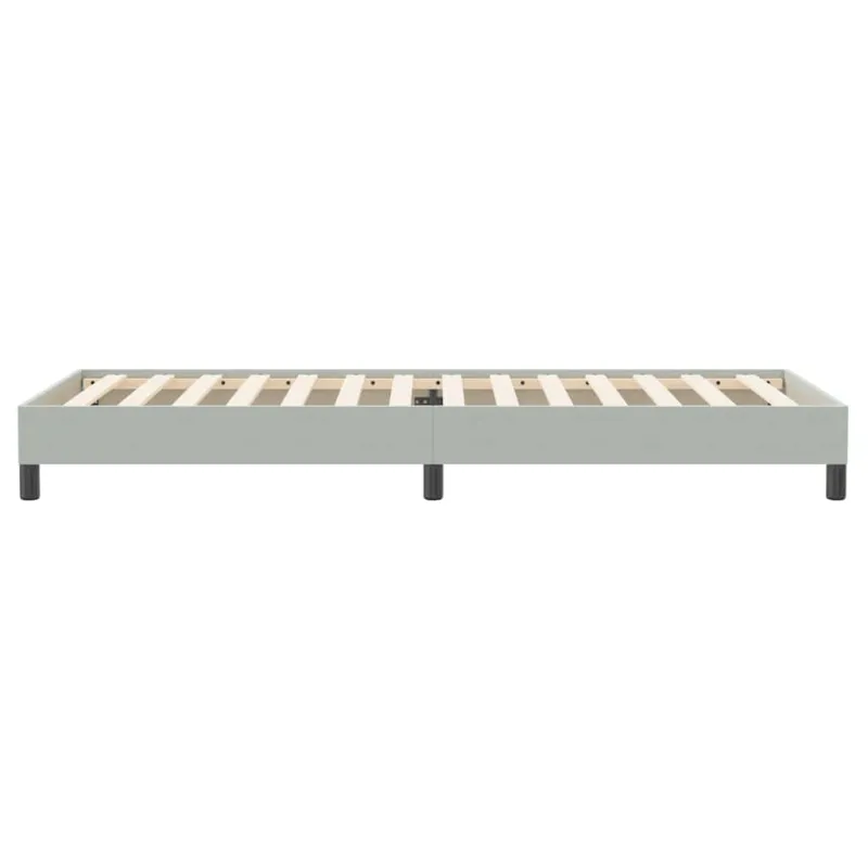 Box Spring Lova be čiužinio Šviesiai pilka 100x220 cm aksomas