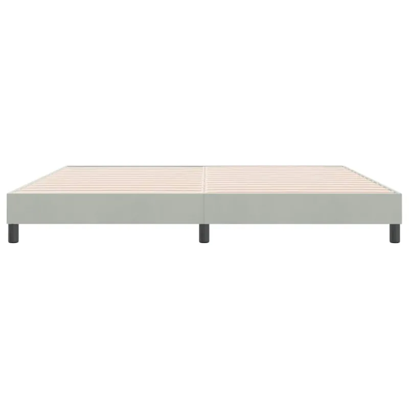 Box Spring Lova be čiužinio Šviesiai pilka 180x220 cm aksomas
