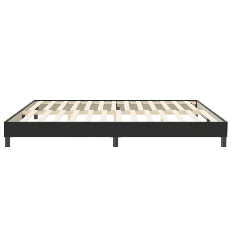 Box Spring Lova be čiužinio Juoda 200x220 cm aksomas