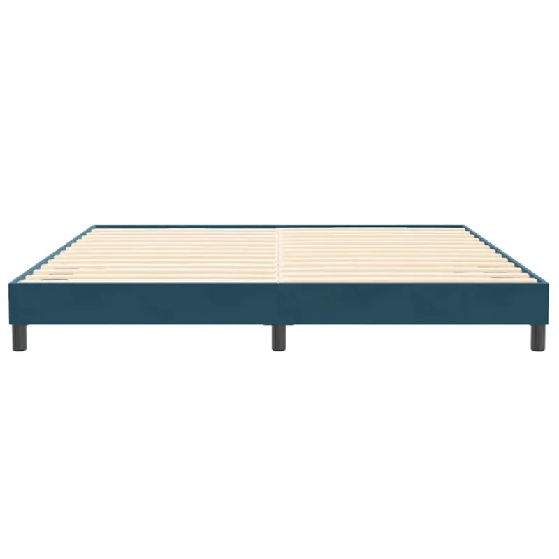 Box Spring Lova be čiužinio Tamsiai mėlyna 200x220 cm aksomas
