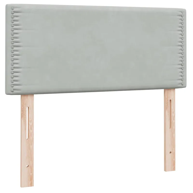 Box Spring Lova su čiužiniu Šviesiai pilka 90x210 cm Velvet