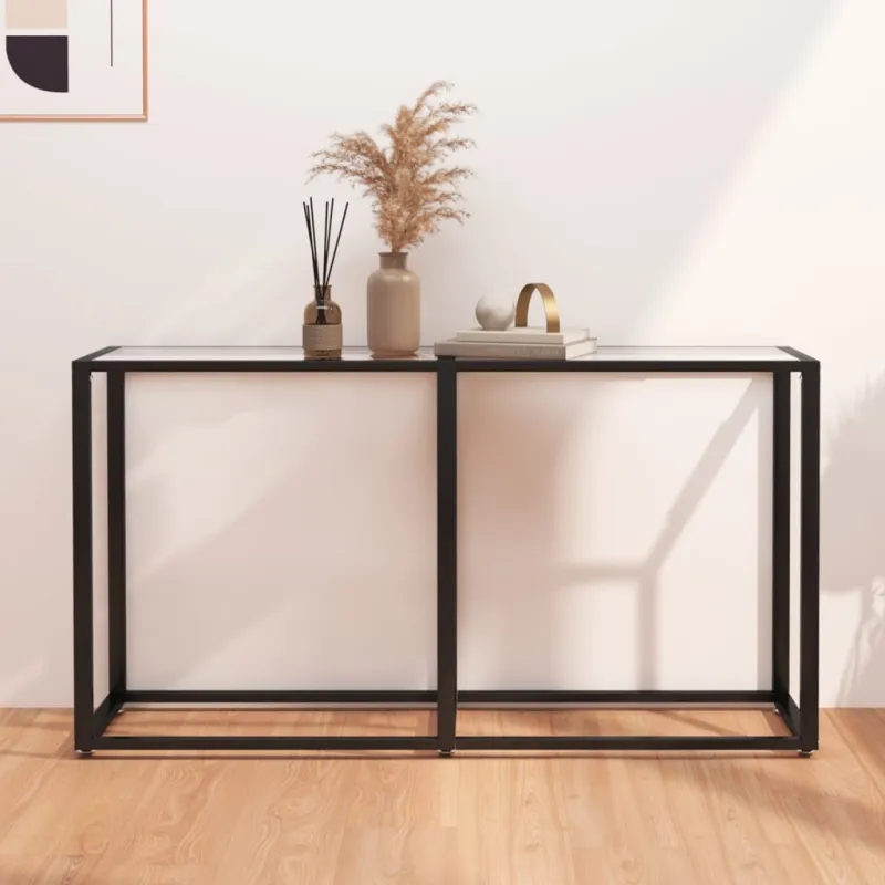 Konsolinis staliukas, skaidrus, 140x35x75,5cm, stiklas