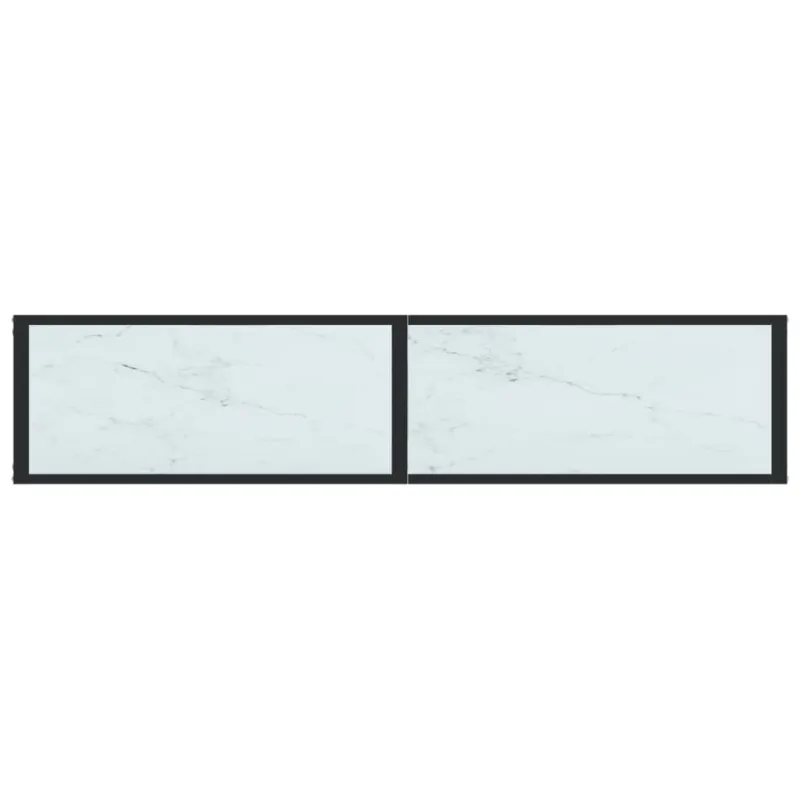 Konsolinis staliukas, balto marmuro, 160x35x75,5cm, stiklas