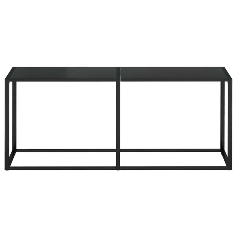 Konsolinis staliukas, juodas, 180x35x75,5cm, stiklas
