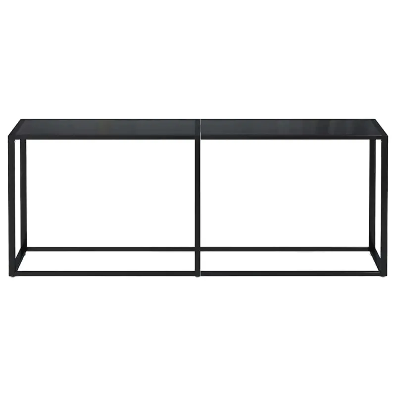 Konsolinis staliukas, juodas, 200x35x75,5cm, stiklas