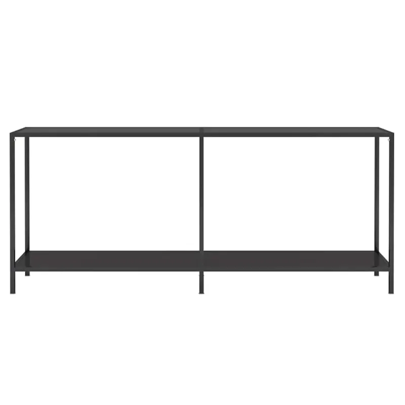 Konsolinis staliukas, juodas, 180x35x75,5cm, grūdintas stiklas