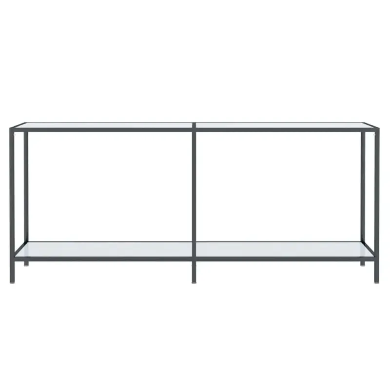 Konsolinis staliukas, baltas, 180x35x75,5cm, grūdintas stiklas