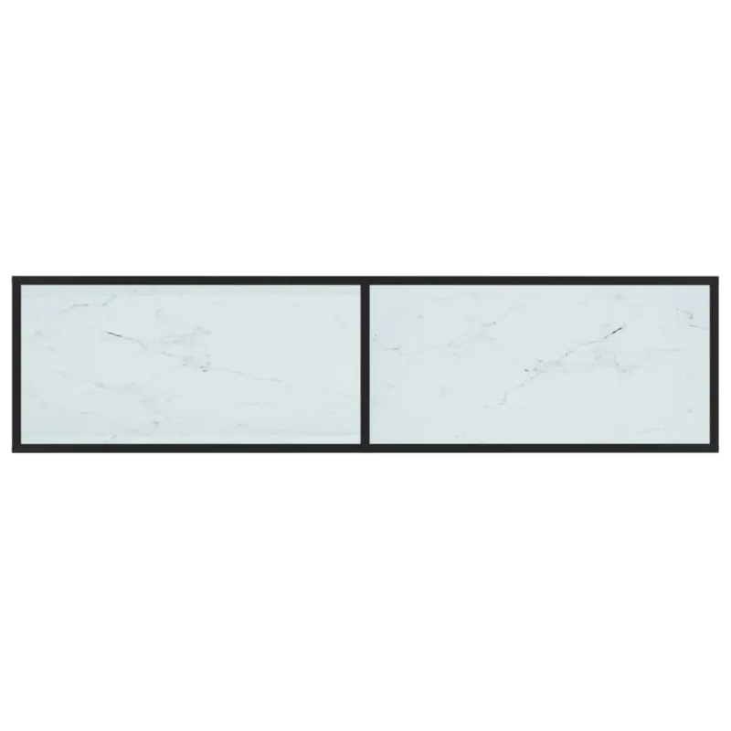 TV spintelė, balta marmuro, 160x40x40,5cm, grūdintas stiklas