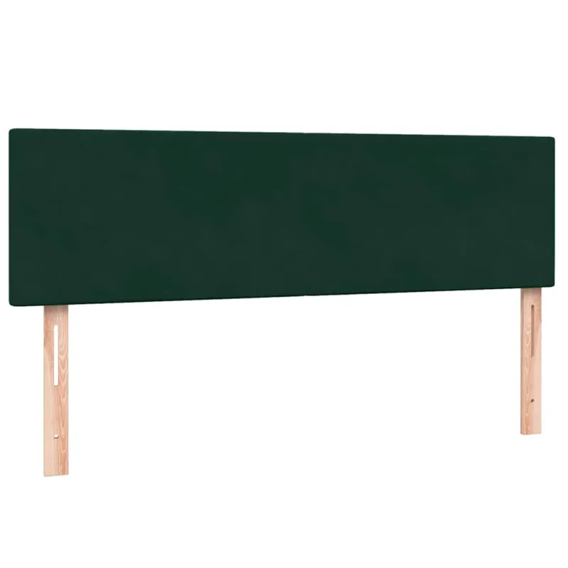 Lova su spyruoklėmis ir čiužiniu, žalia, 160x220 cm, aksomas