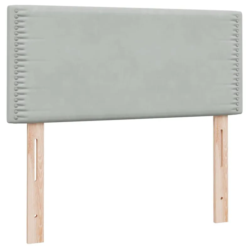 Box Spring Lova su čiužiniu Šviesiai pilka 90x210 cm Velvet