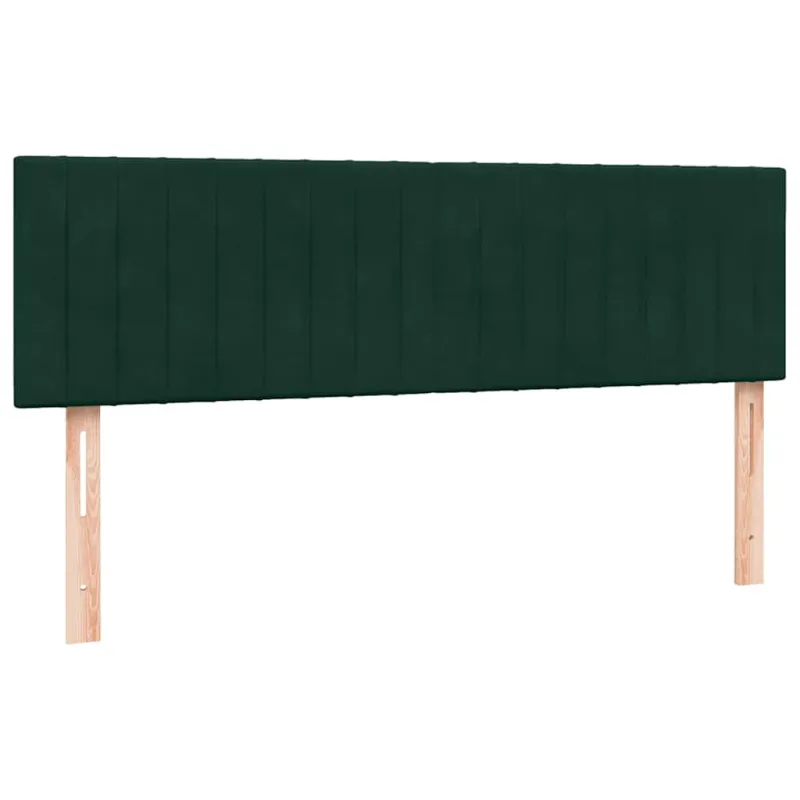 Lova su spyruoklėmis ir čiužiniu, žalia, 160x220 cm, aksomas