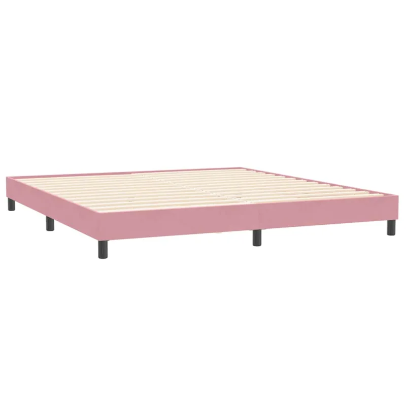 Box Spring Lova su čiužiniais Rožinis 180x210 cm Velvet