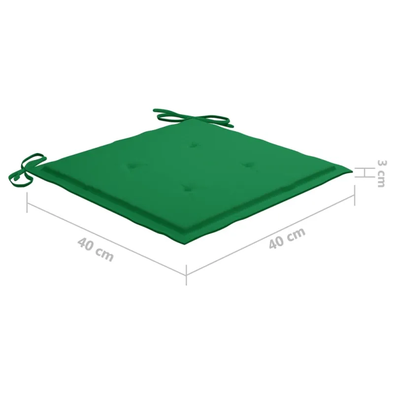 Sulankstettava ulkoilukompletti tyynyine, 3-osainen, tikistästä