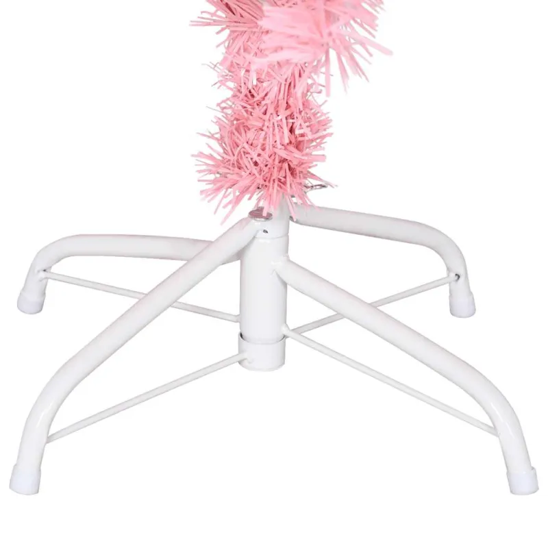 Dirbtinė Kalėdų eglutė su stovu, rožinės spalvos, 120cm, PVC