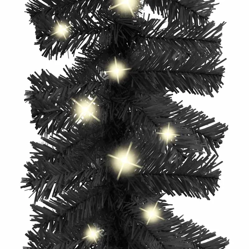 Kalėdinė girlianda su LED lemputėmis, juodos spalvos, 20m