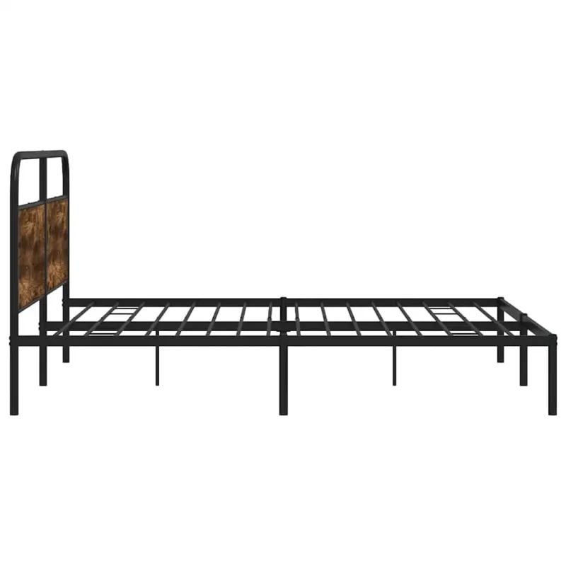 Lovos rėmas be čiužinio, dūminio ąžuolo, 180x200cm, metalas