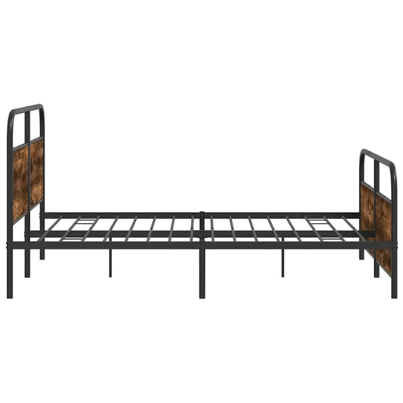 Lovos rėmas be čiužinio, dūminio ąžuolo, 180x200cm, metalas