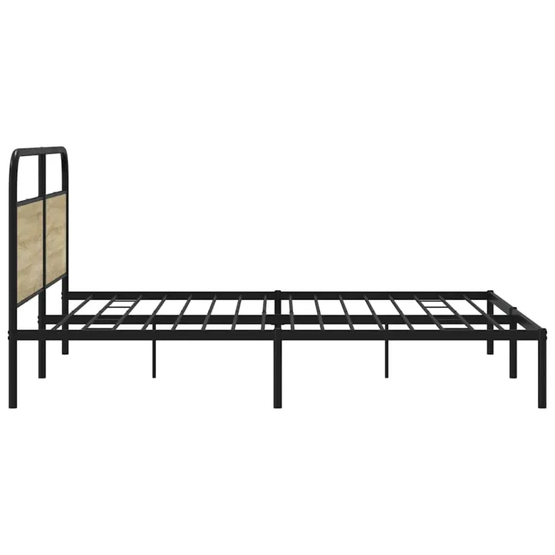 Lovos rėmas be čiužinio, sonoma ąžuolo, 180x200cm, metalas